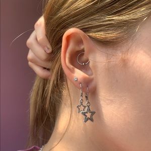 star hoop earrings